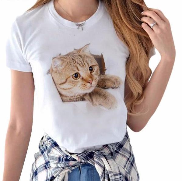 Cute 3D Cat T-shirt