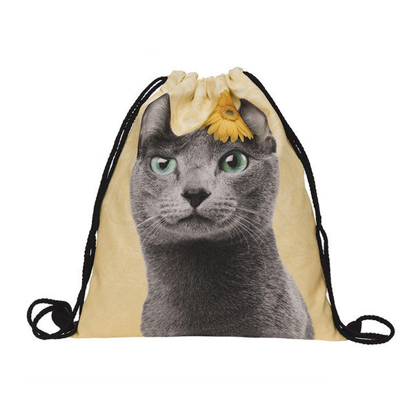 3D Cat Canvas Bag