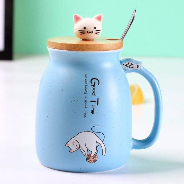Cute Cat Milk Ceramic Mug
